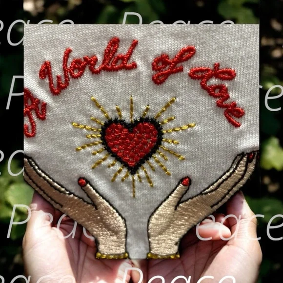 Sandro Paris ~ A World of Love T- Shirt Hand Embroidery ~Rare Ltd.Ed.~size Small - Picture 8 of 14